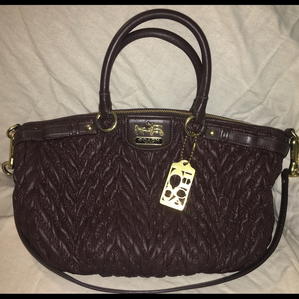 COACH 70th ANNIVERSARY QUILTED RUCHED HANDBAG TOTE